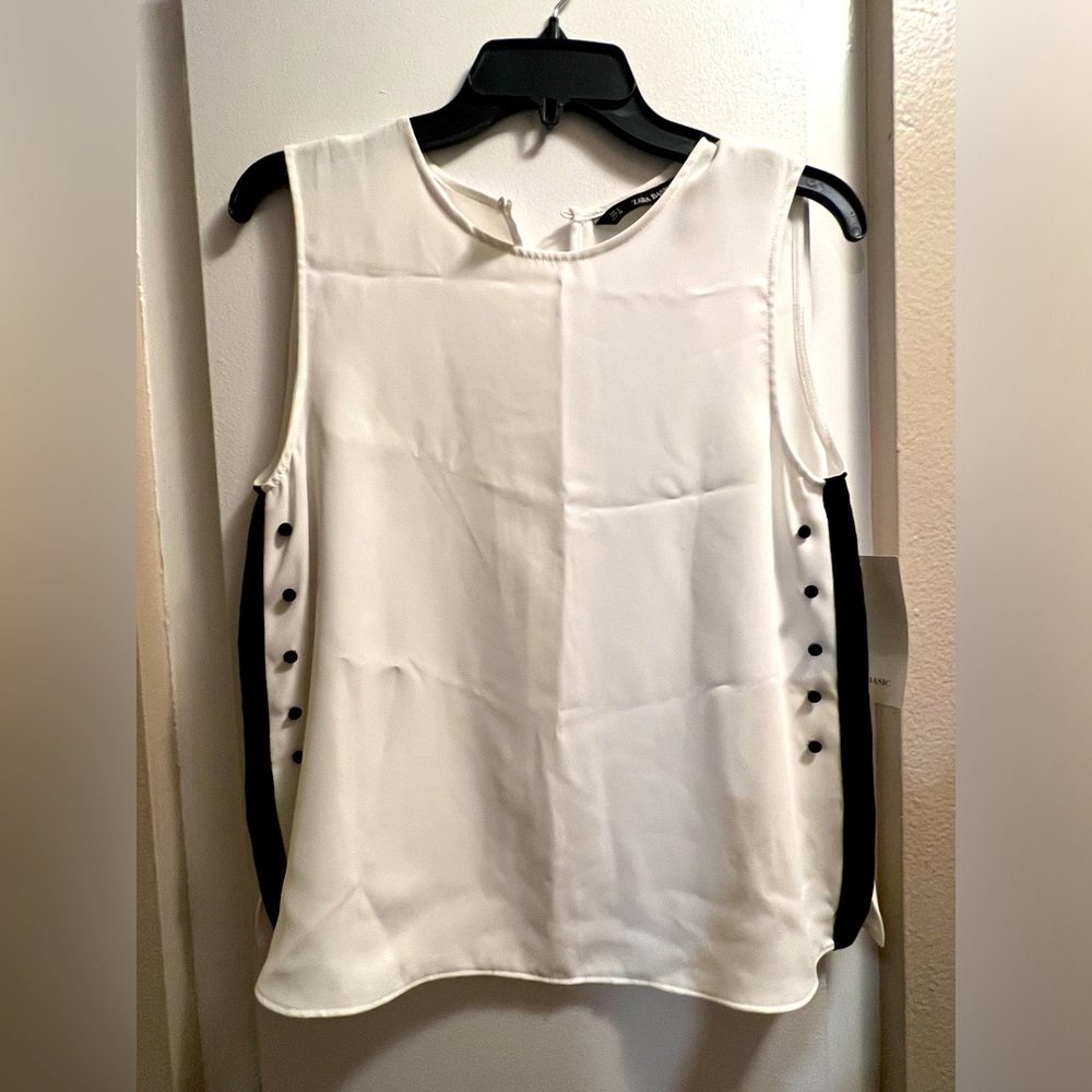 Zara Women’s Sleeveless Blouse White Size Small